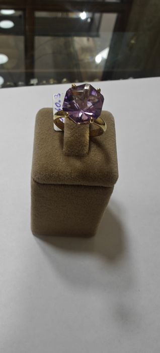 Inel aur  cu ametist 18k 5.74gr (r)
