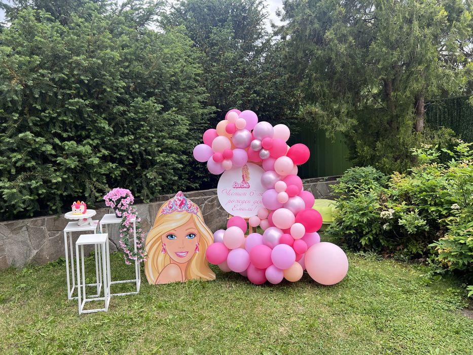 Тематична украса със Статив или Арка- Барби, пес ПатрулСкай, Маша