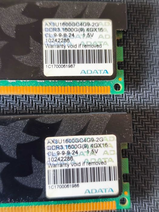 Ram Adata gaming 2x4gb ddr3 1600mhz