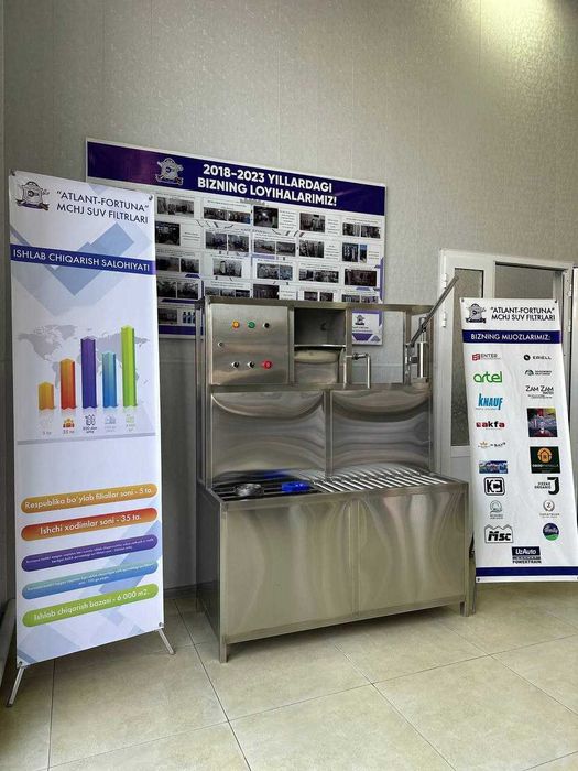 Rozliv suv quyish apparati 5 10 20 litrli suv liniya, автомат розлив