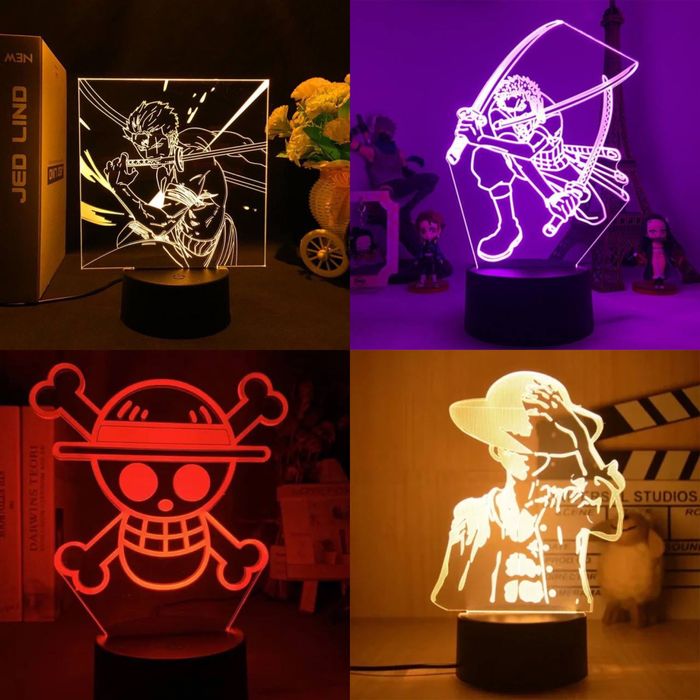 Светильники Аниме One piece , Genshin Impact , Атака на титанов