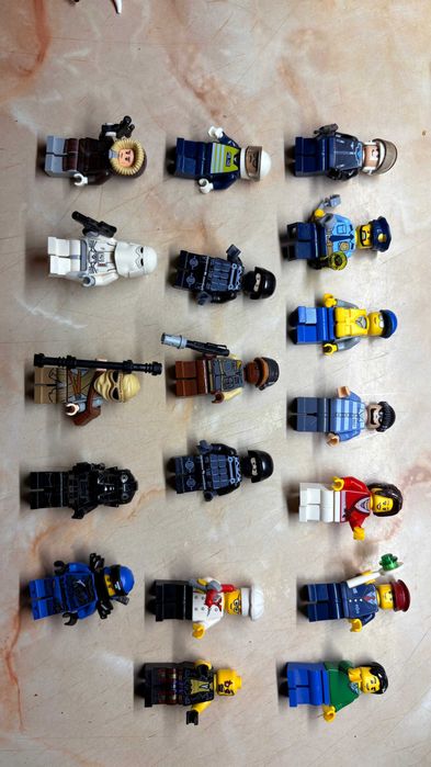 Lot 18 Minifigurine LEGO Originale – Star Wars, City, Poliție, Pompieri