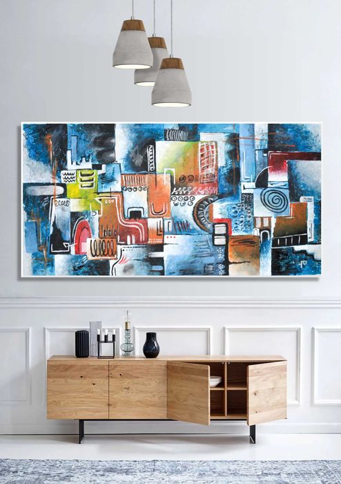 абстрактни картини ръчно рисувани с акрилни бои