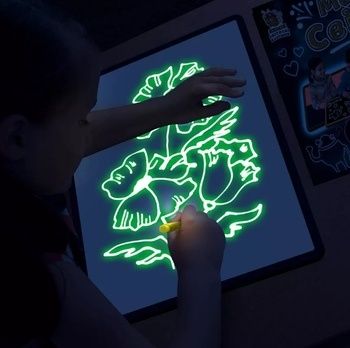 Рисуй светом в темноте планшет оригинал 2 маркера