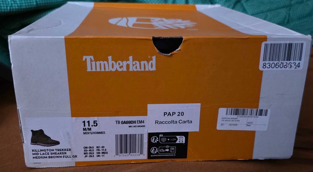 Timberland Pantofi medii de piele Killington Trekker, Maro inchis 45.5