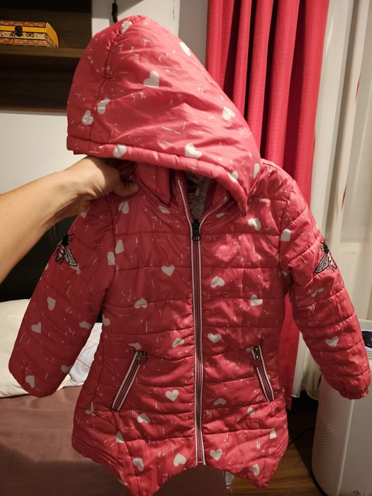 Geacă roz fetițe 3 ani