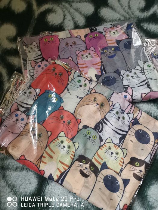 Памучни шалове с котки 100 %