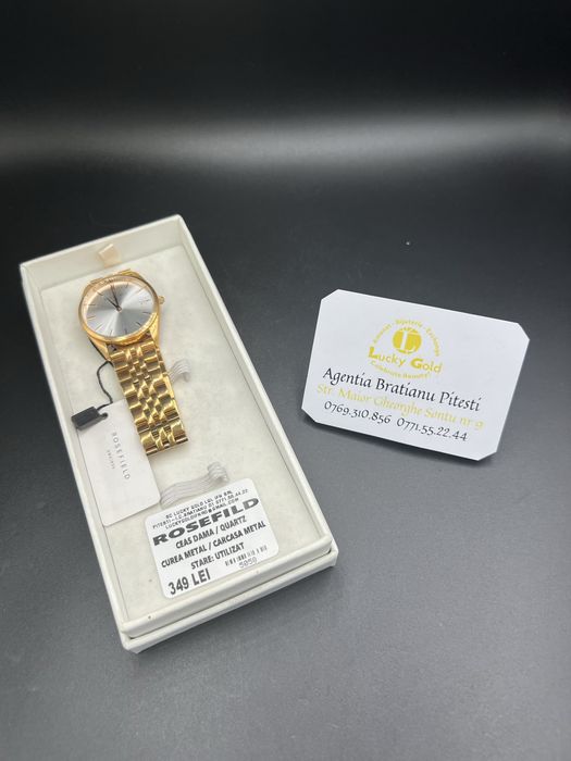 Ceas Rosefild quartz curea metalica cod produs 5058