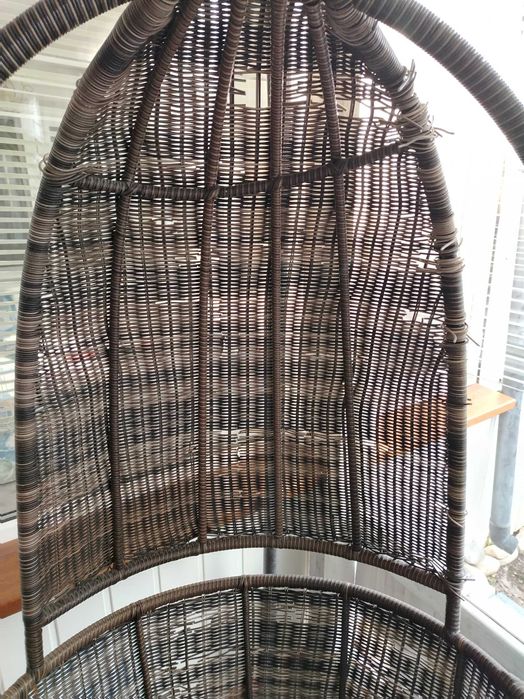 Люлка градинска метал и ратан 2м на 85см