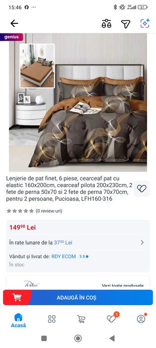 Lenjerie de pat finet