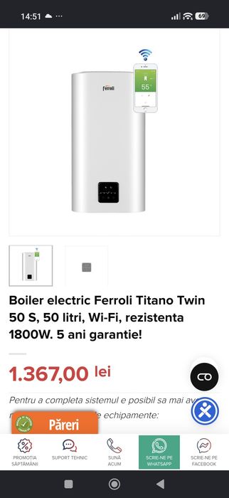 Boiler Ferroli Titano 50l