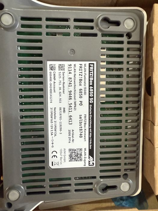 Router Fritzbox 6850 5G
