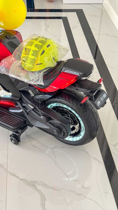 Детский мотоцикл Yamaha 24V Bluetooth EVA и подсветкой 3-7 лет до 30кг
