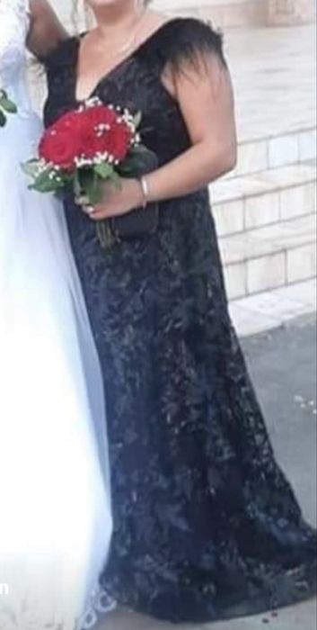 Rochie lunga neagra dama