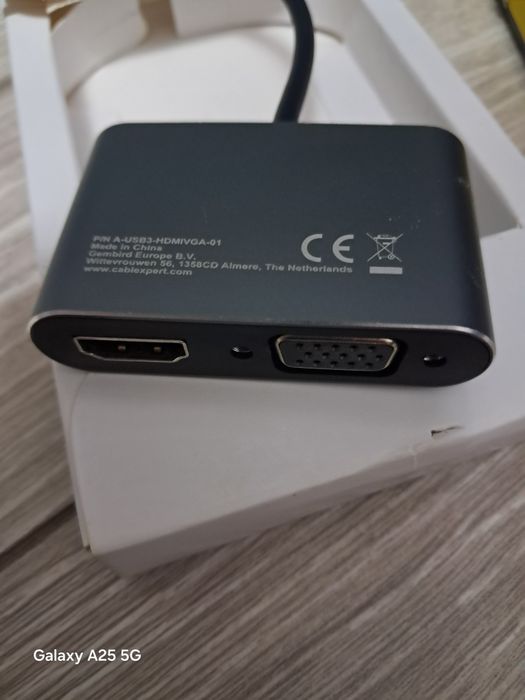 Видеоадаптер Cablexpert USB to HDMI + VGA (новый в упаковке)