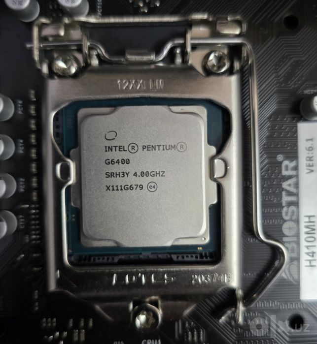 Материнская плата BIOSTAR H410MH Процессор Pentium g6400 gold