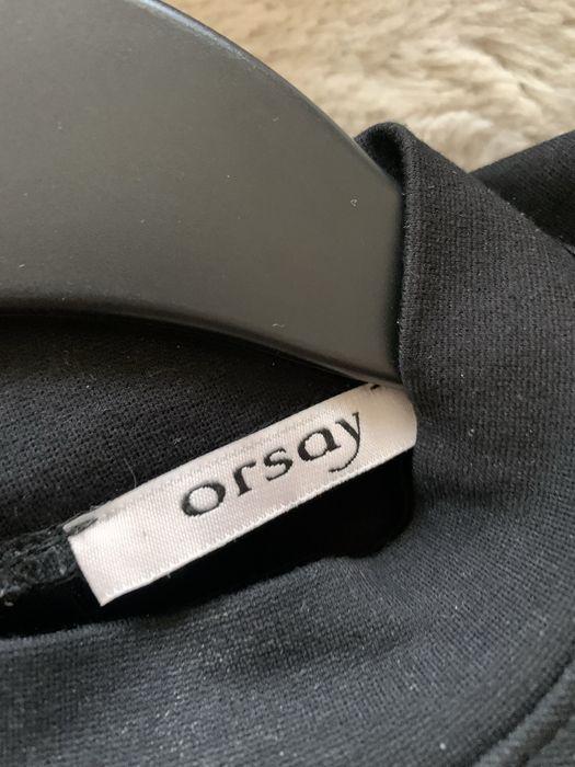 Плътна рокля в черно с коланче, ратегателна, Орсей