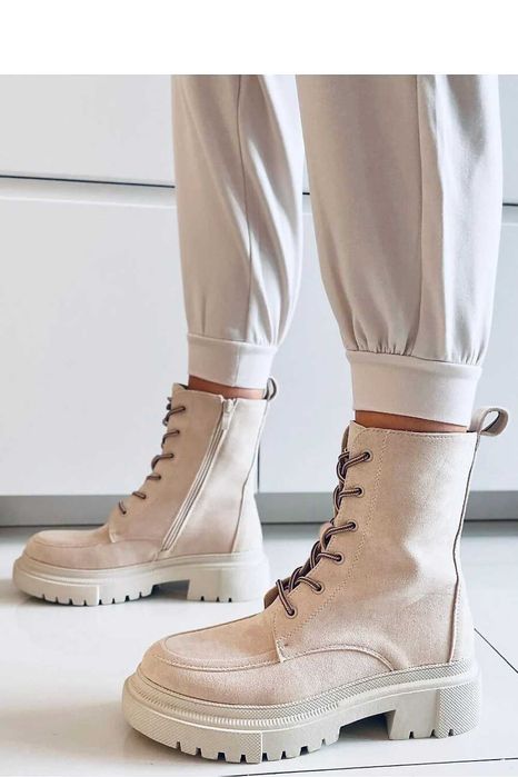 Ghete cool cu siret  piele intoarsa ecologica verde