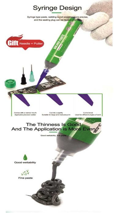 Качественная паяльная паста RELIFE RL-400,401,402, RL-403S, RL-404S