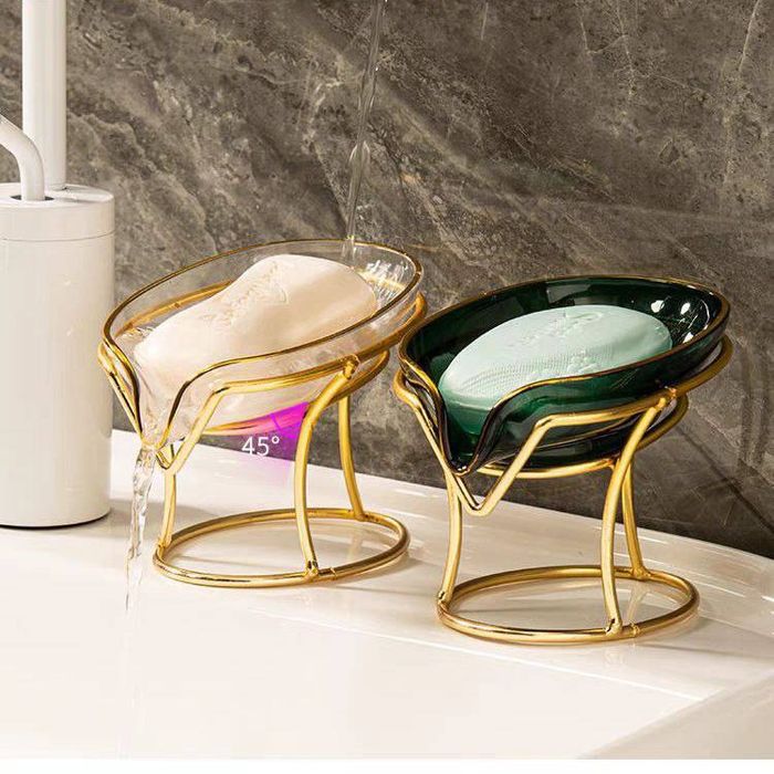 Мыльница на подставке со сливом