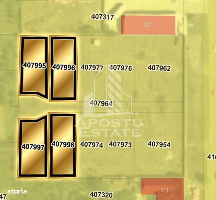 4 parcele teren 593 mp – 16.000 € fiecare la Voiteg