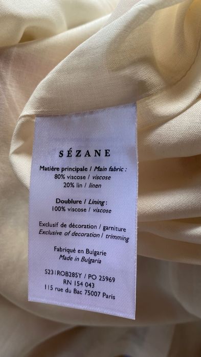 Sezane Maje  бяла рокля нова