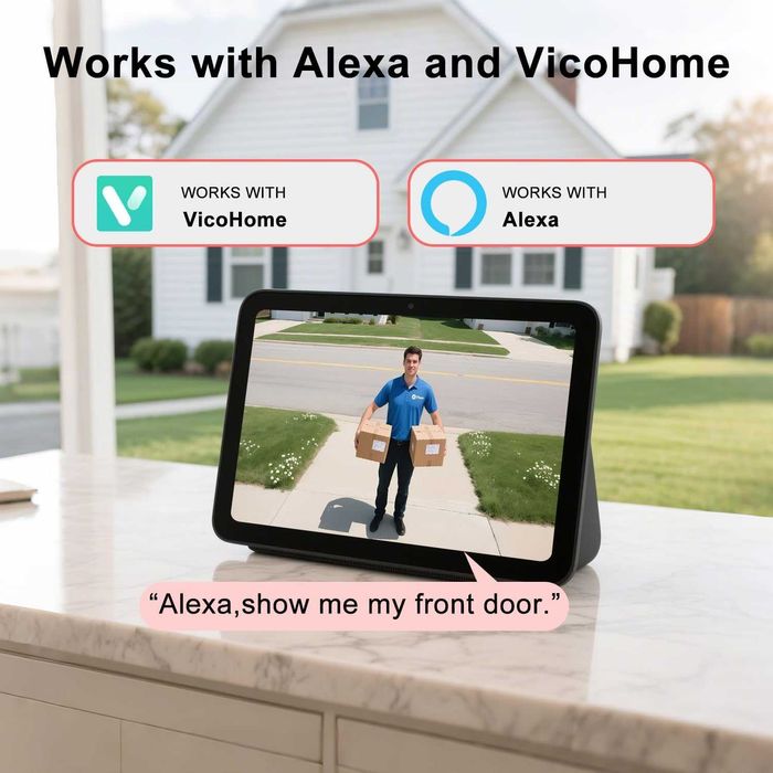 Безжична видеокамера за врата със звънец,2K HD,само облачно съхранение