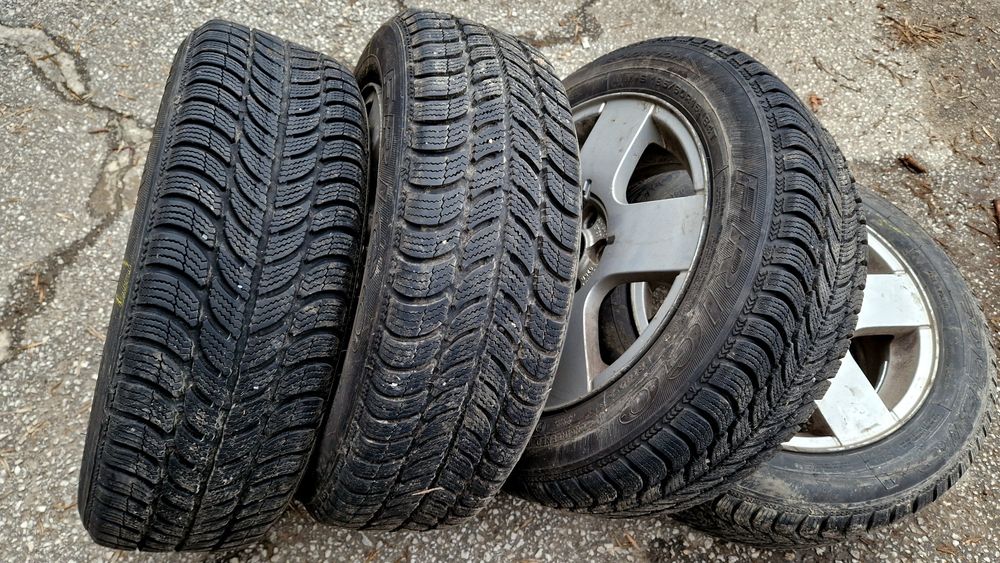 VW 15 5х100 лети джанти Фолксваген Поло. 185/60/15 зимни гуми 7мм