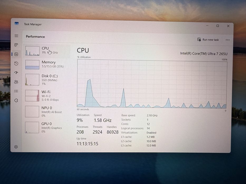 Laptop Dell Pro 16 PC16250 Intel® Core™ Ultra 7 265U,16GBDDR5,512GBSSD