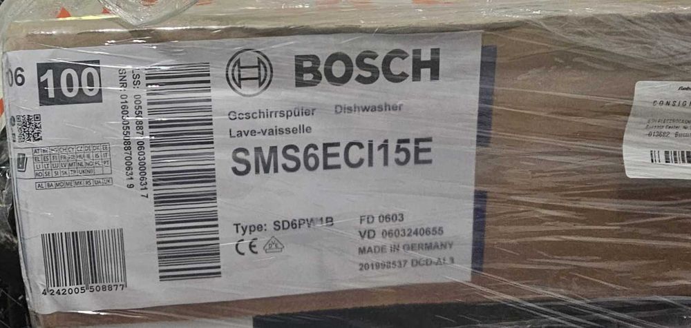 Masina spalat vase Bosch Gen. 6 - SMS6ECI15E, 60cm, Clasa A, NOUA