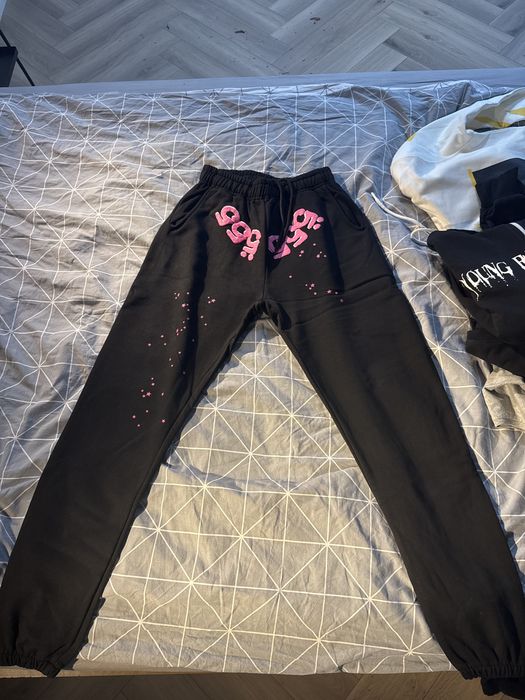 Pantaloni Lungi SP5DER roz/negru, Marimea M, Putine purtari niciun defect