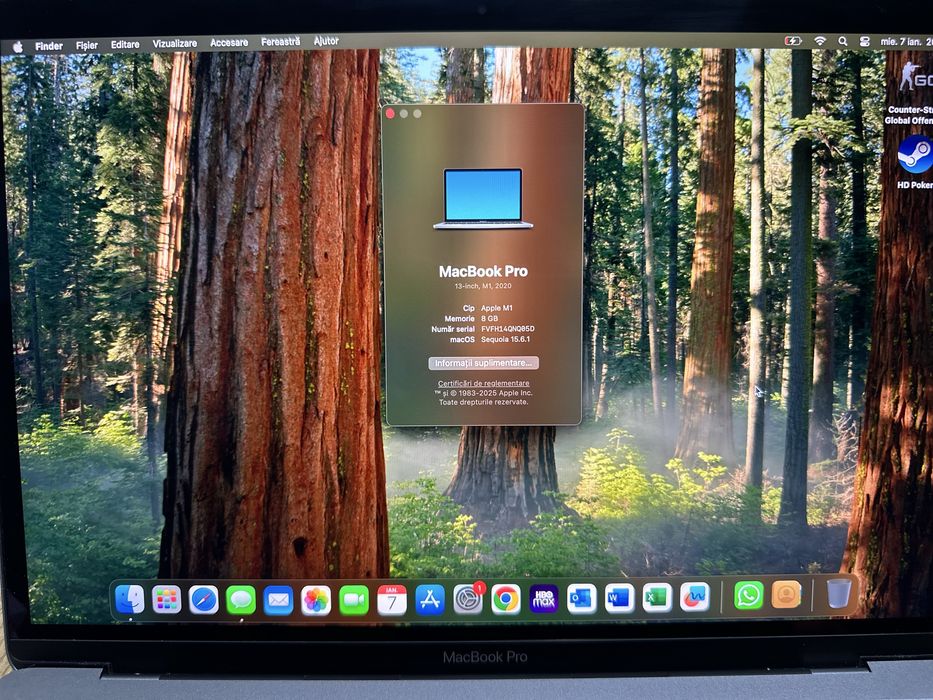 Macbook pro M1 256GB SSD 8GB RAM