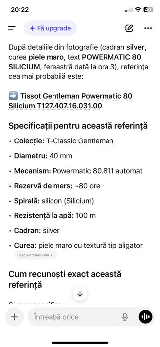 Tissot powermatic 80 silicium