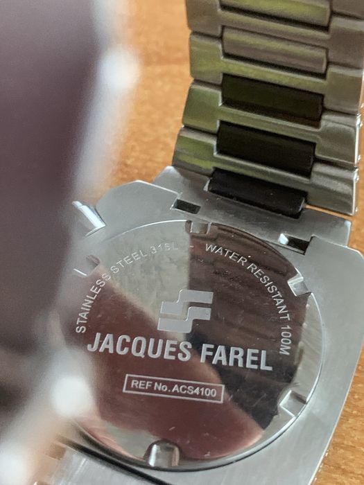 Jacques Farel  хронограф с керамичен базел и звена нс веригата