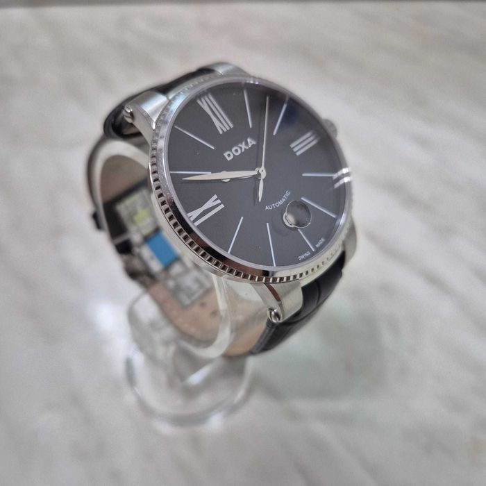 Ceas Doxa Il Duca Automatic Negru curea Piele Zeus Amanet Rahova 26445