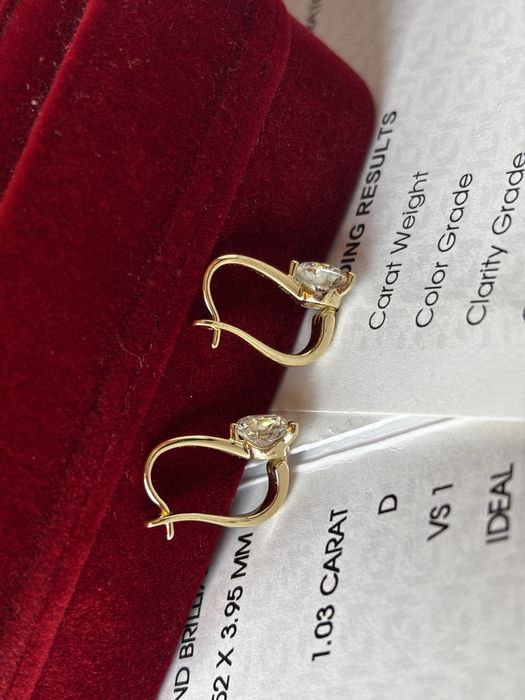 Серьги с бриллиантами 2 карата