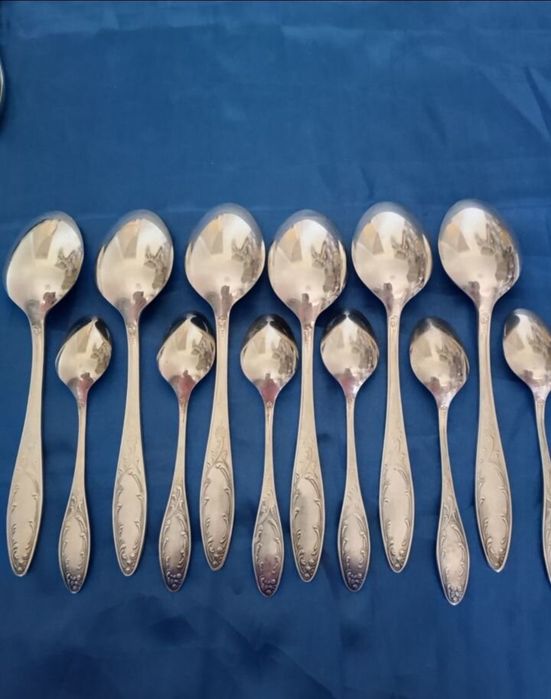 Посуда. Мельхиор, набор на 6 персон 24 предмета.