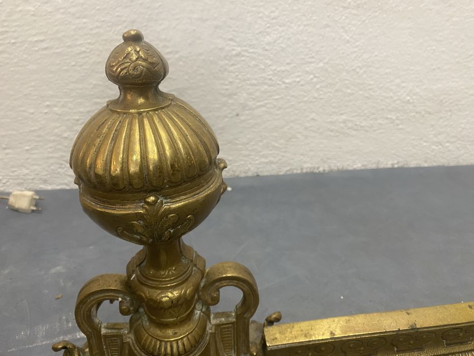 Решетка за камина от масивен месинг