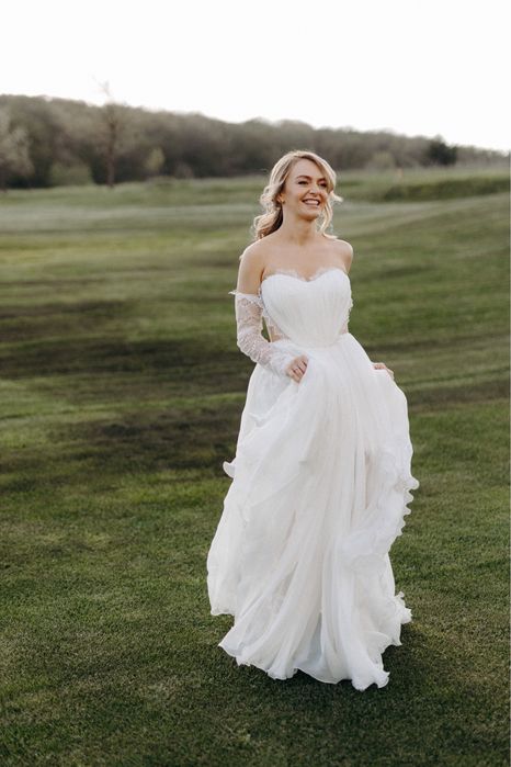 BRIDAL DRESS - ROCHIE RHEA COSTA mireasa mătase naturală