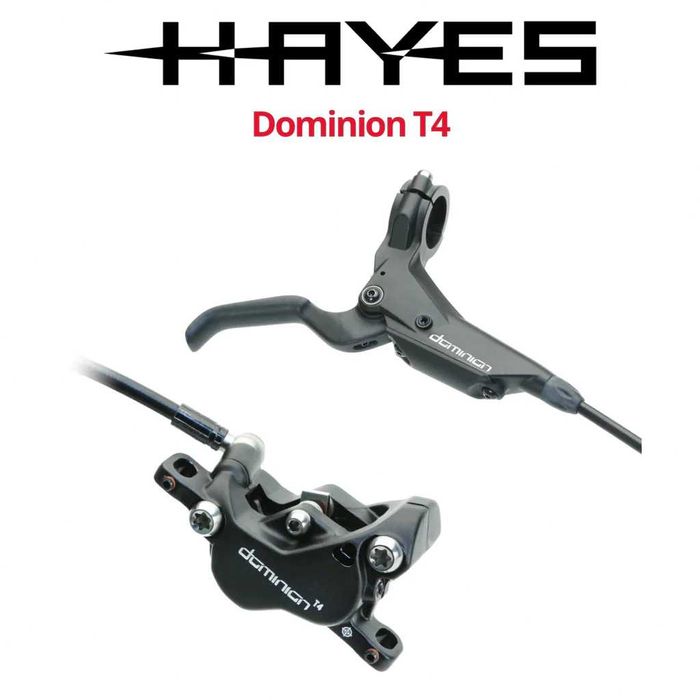 Hayes Dominion T4, нови 4 бутални спирачки, комплект предна и задна, титан, карбон, ендуро даунхил