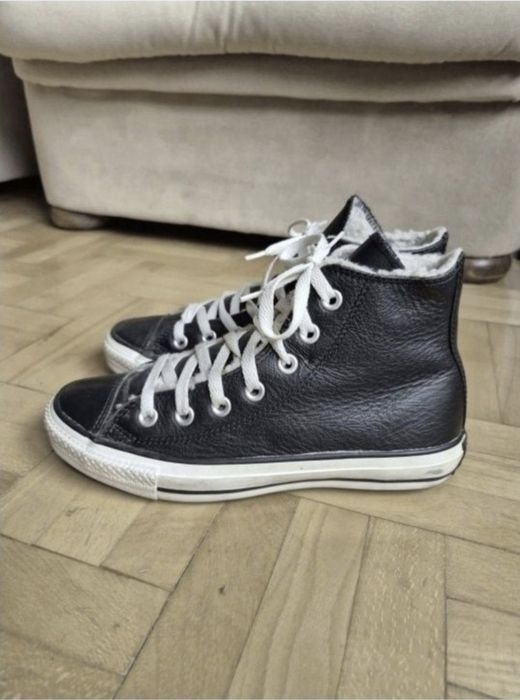 Adidași Converse Chuck Taylor Hi Leather Black - 37 (24 cm)