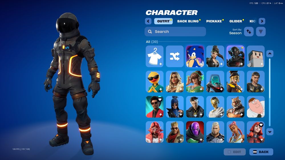 Fortnite акаунт от chapter 1 season 3 с много рядки скинове емоути и глайдери