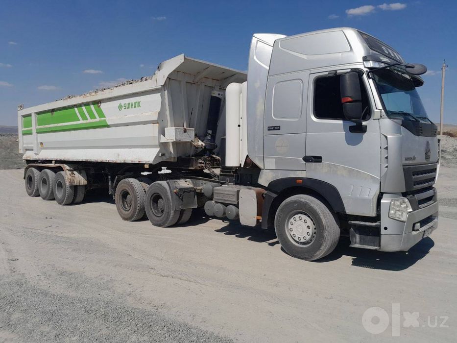 Тягач А7 (CNG) + полуприцеп самосвальный Sunhunk 40m3