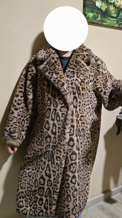 Шуба из кролика до колен