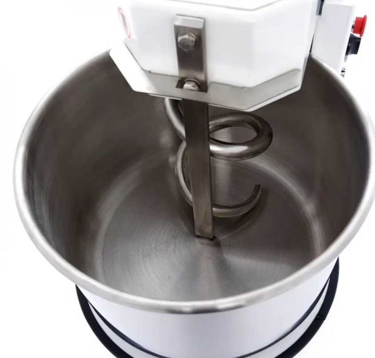 Malaxor Aluat 30 L - 12 kg Aluat, 2 viteze, bol detașabil, Alb,timer
