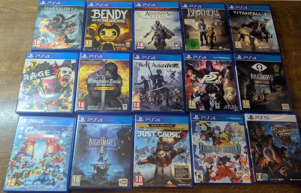 Лот игри за ps4 u ps5 baldurs gate, nier, assassin's Creed, bendi