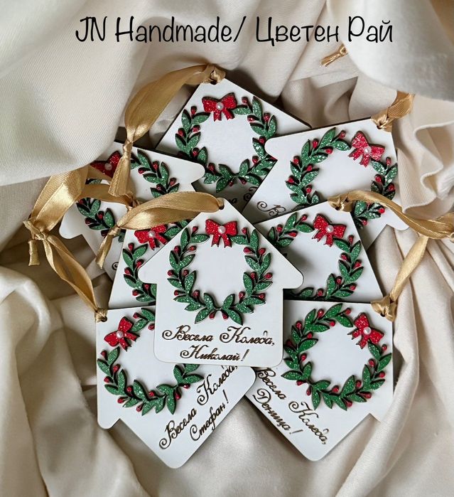 Висулка коледна къщичка за елха