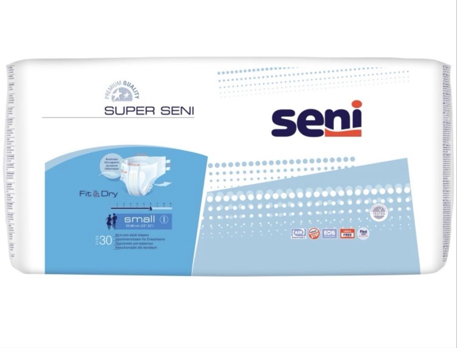 Продам памперсы Seni Super подгузники для взрослых S