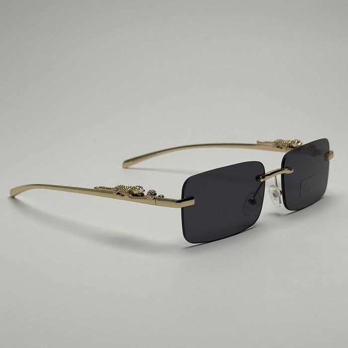 Правоъгълни Слънчеви Очила CARTIER Кафяви , черни Унисекс UV400 CE