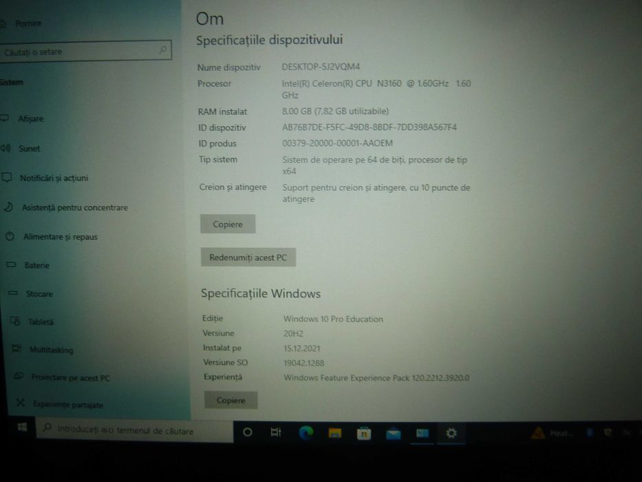 laptop si tableta LENOVO yoga 11 e,2 in 1, windows 10,,8gb ram, hard ssd 128gb,arata foarte bine